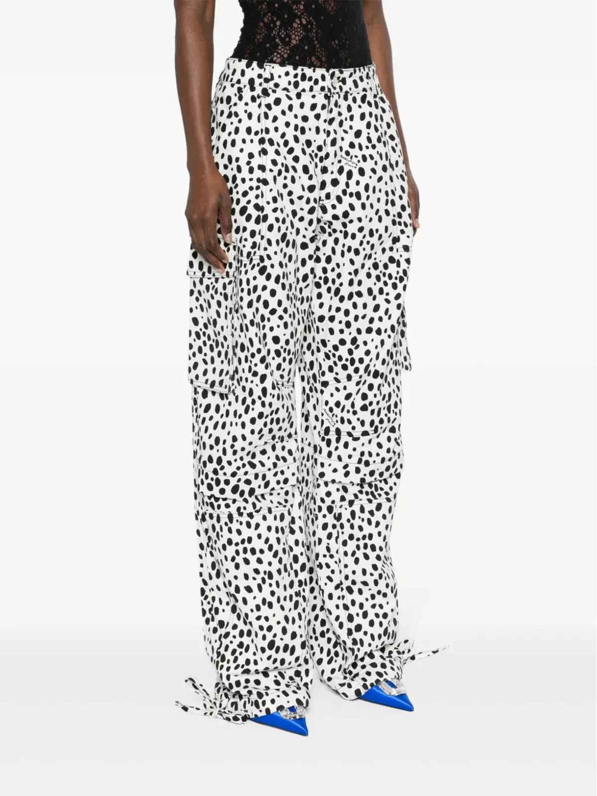 Moschino スポットプリント カーゴパンツ ホワイト - 画像3
