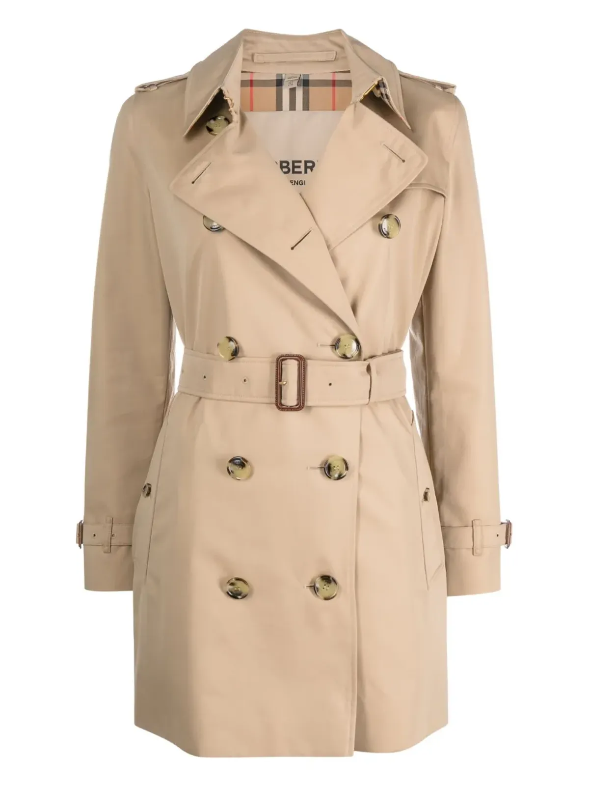 Burberry ショート Kensington Heritage コットン トレンチコート - ブラウン - 画像1