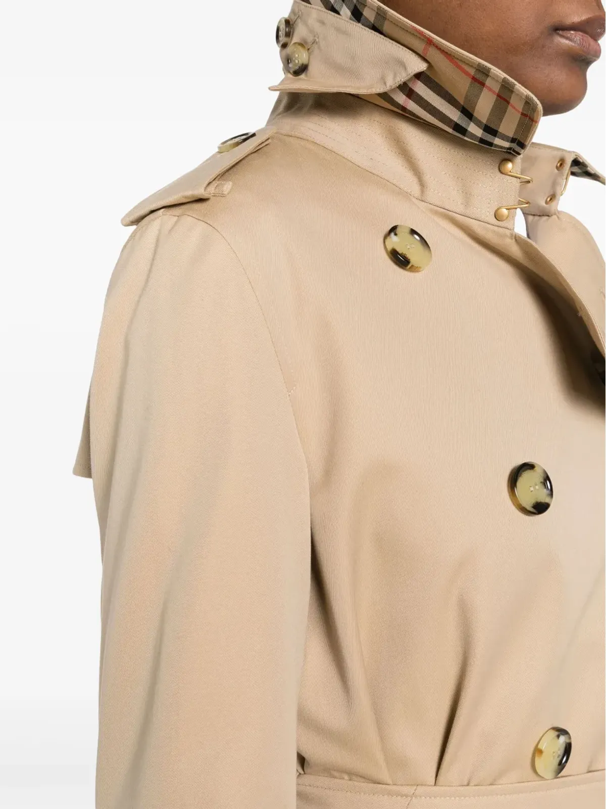 Burberry ショート Kensington Heritage コットン トレンチコート - ブラウン - 画像5