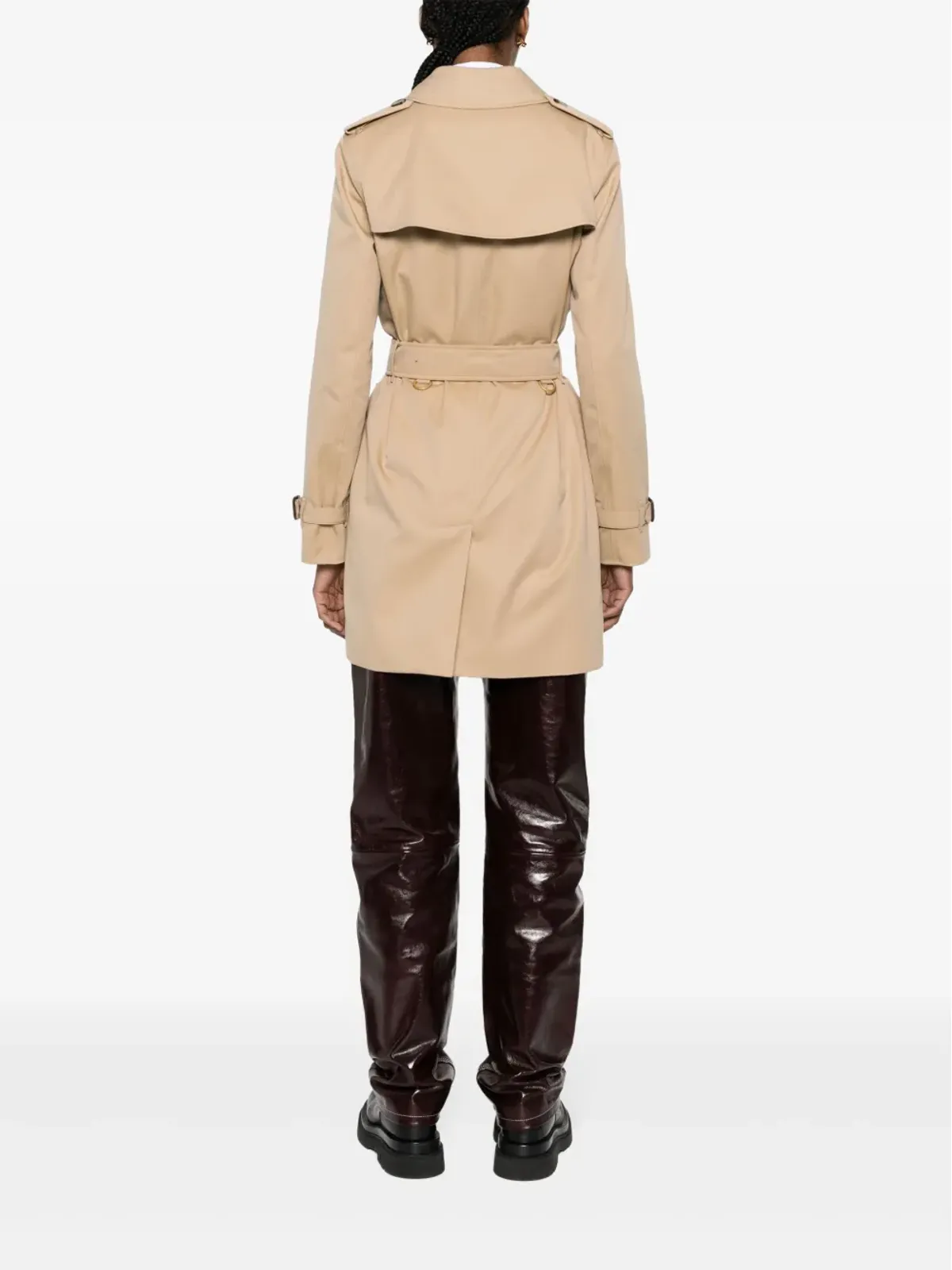 Burberry ショート Kensington Heritage コットン トレンチコート - ブラウン - 画像4