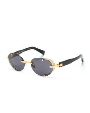 Balmain Eyewear オーバルフレーム ティントサングラス - サムネイル2