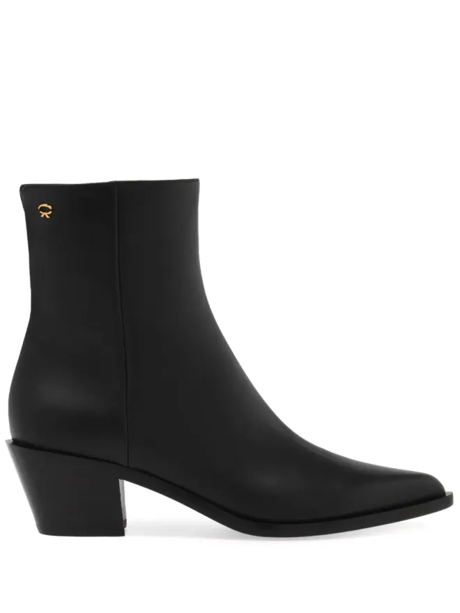 Gianvito Rossi Gianvito Rossi Kinney ポインテッドトゥ アンクルブーツ - ブラックの商品画像