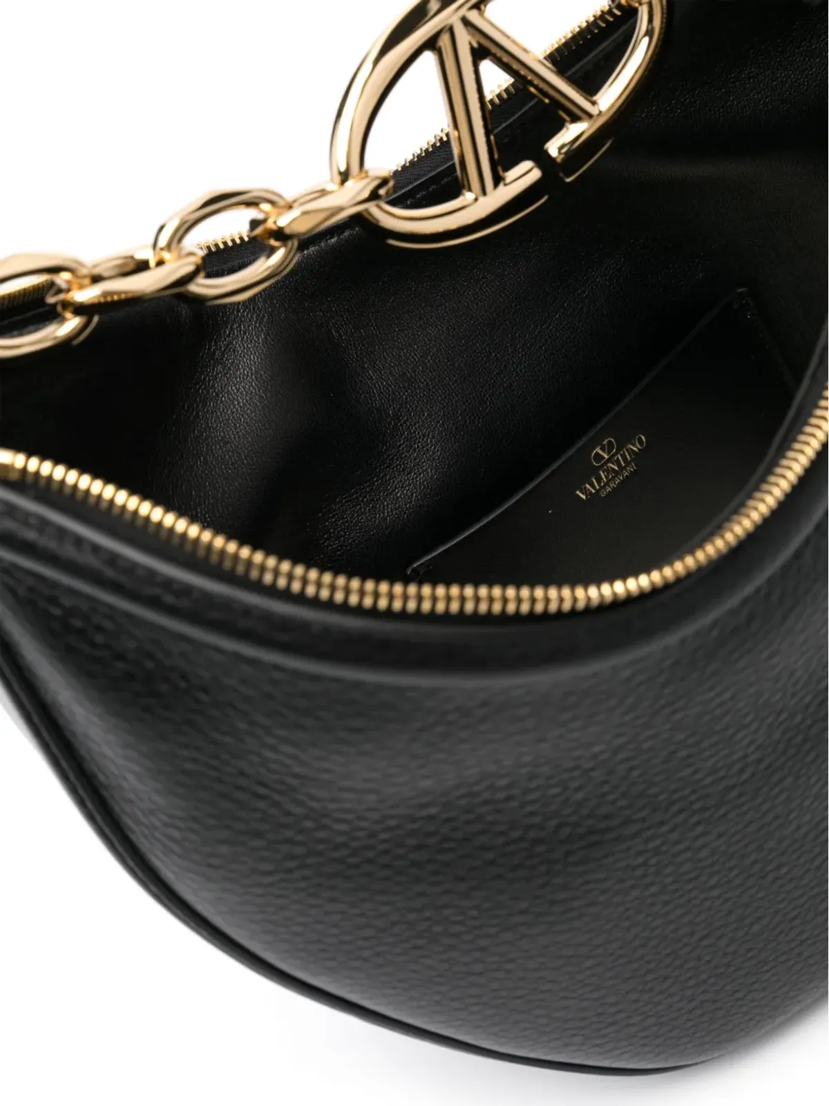 Valentino Garavani ビンテージ VLogo レザーバッグ ミニ ブラック - 画像5