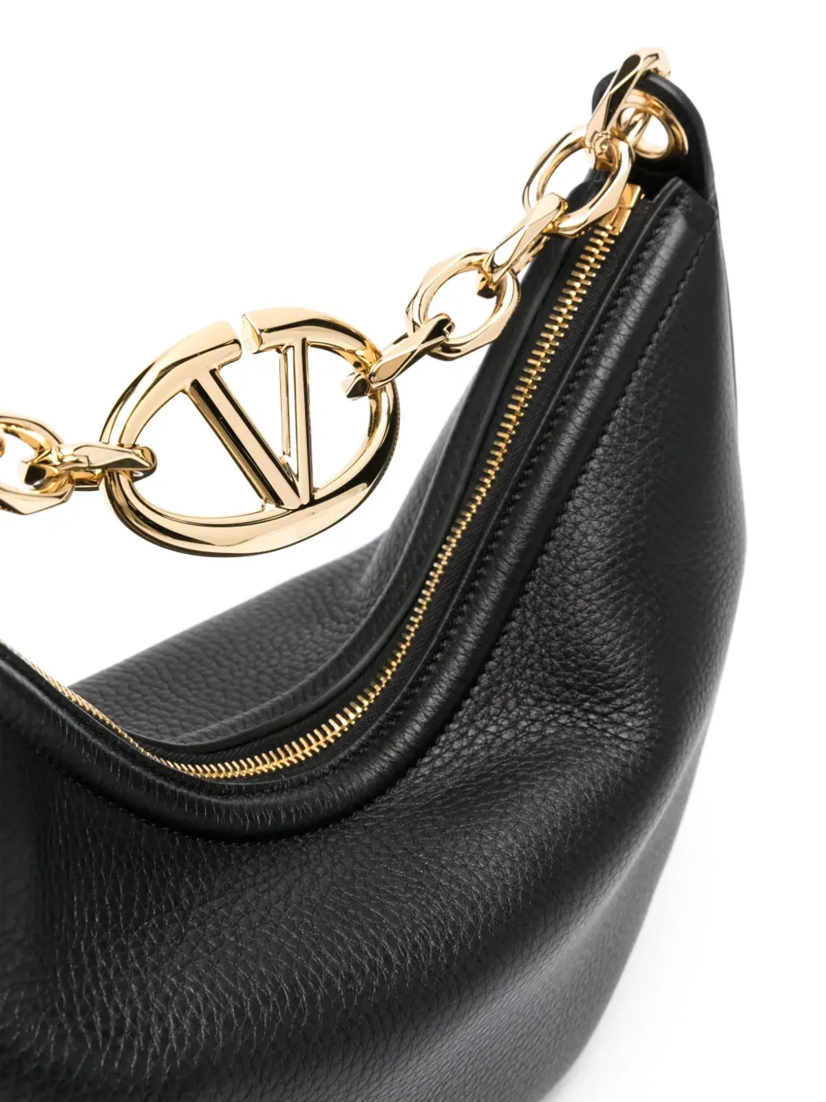 Valentino Garavani ビンテージ VLogo レザーバッグ ミニ ブラック - 画像4