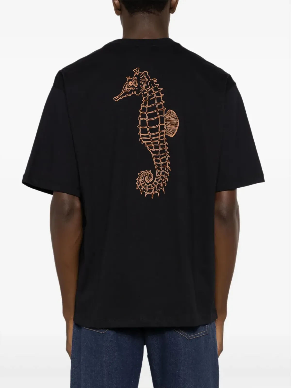 Amir Slama シーホース柄 コットン Tシャツ - 画像4