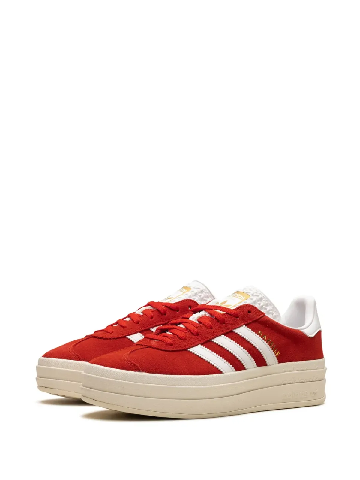 adidas Gazelle Bold スエード ロー・トップ スニーカー - レッド - 画像5