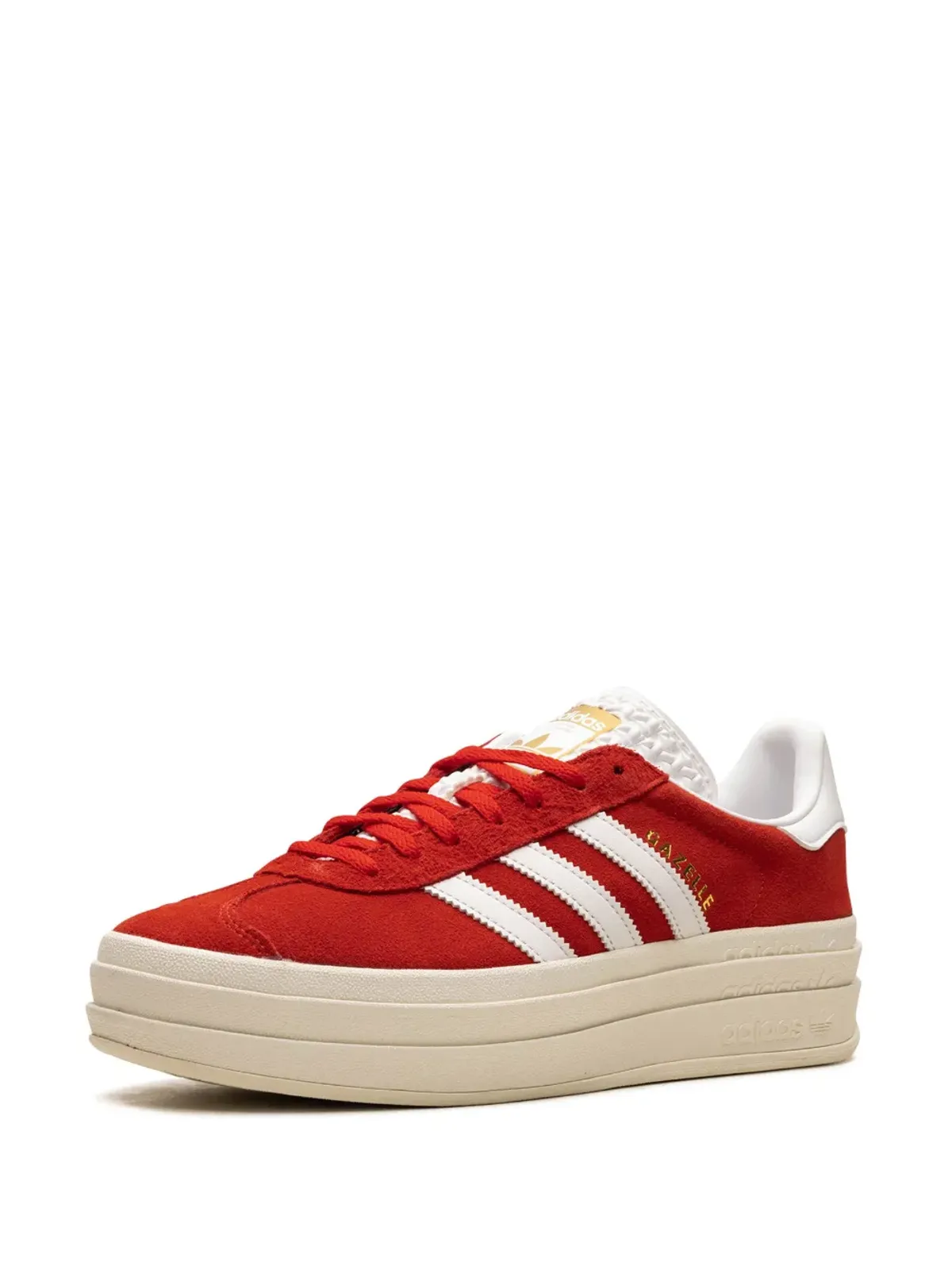 adidas Gazelle Bold スエード ロー・トップ スニーカー - レッド - 画像4