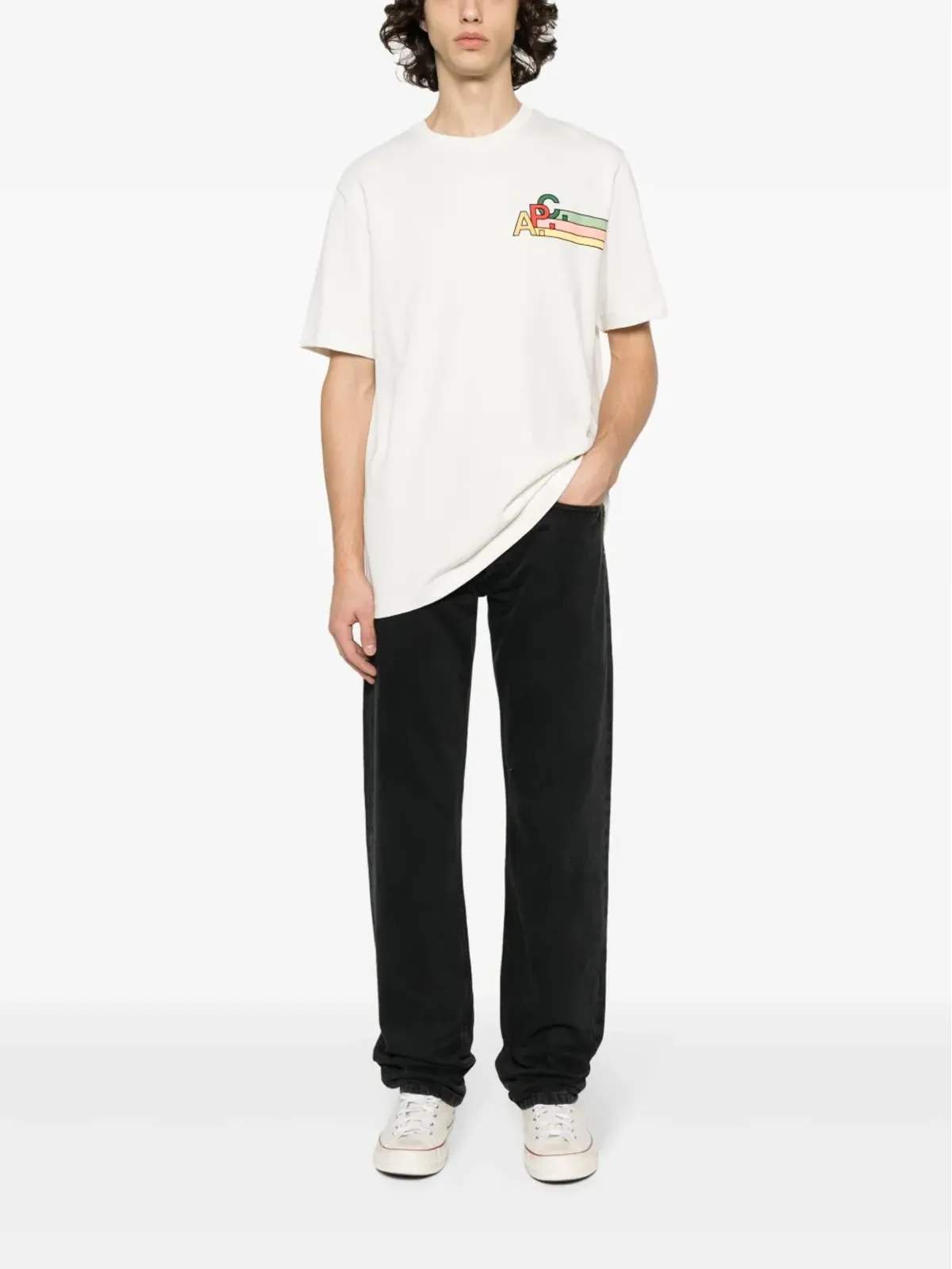 A.P.C. ニュー・スタンダード ミッドライズ ストレートジーンズ ブラック - 画像2