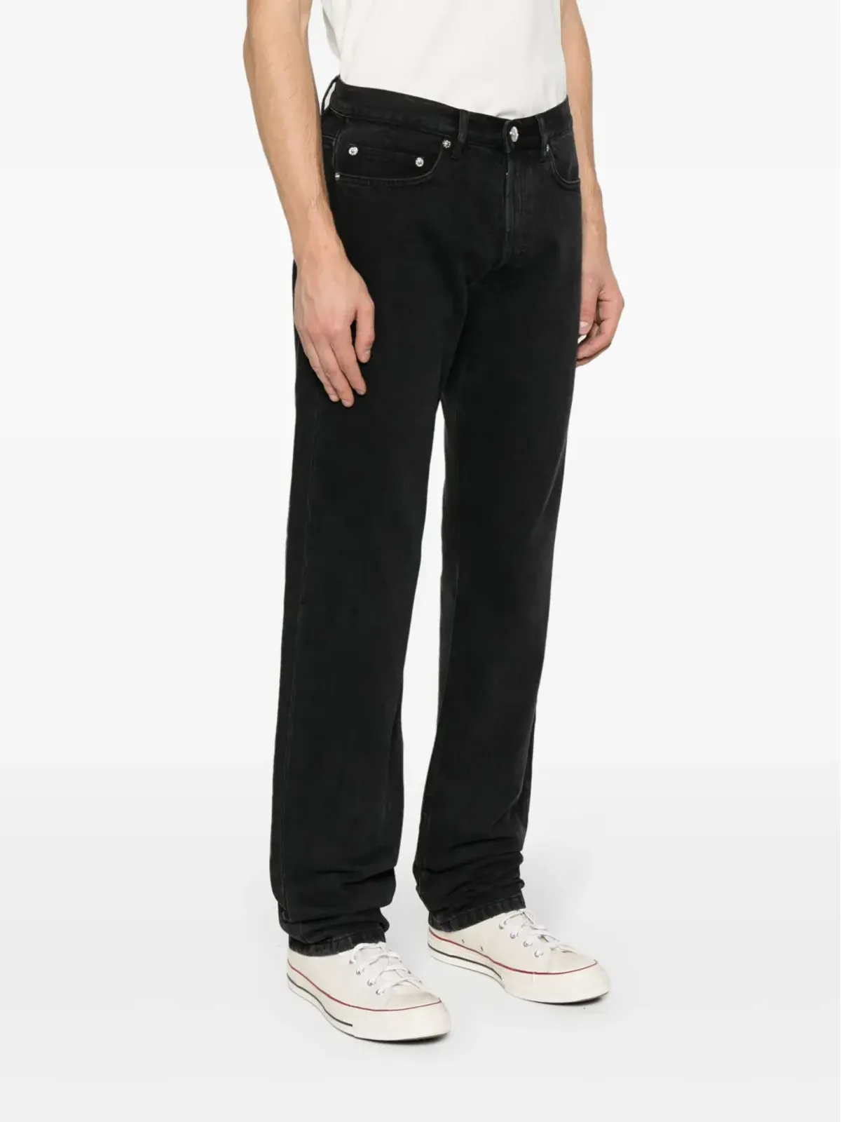 A.P.C. ニュー・スタンダード ミッドライズ ストレートジーンズ ブラック - 画像3