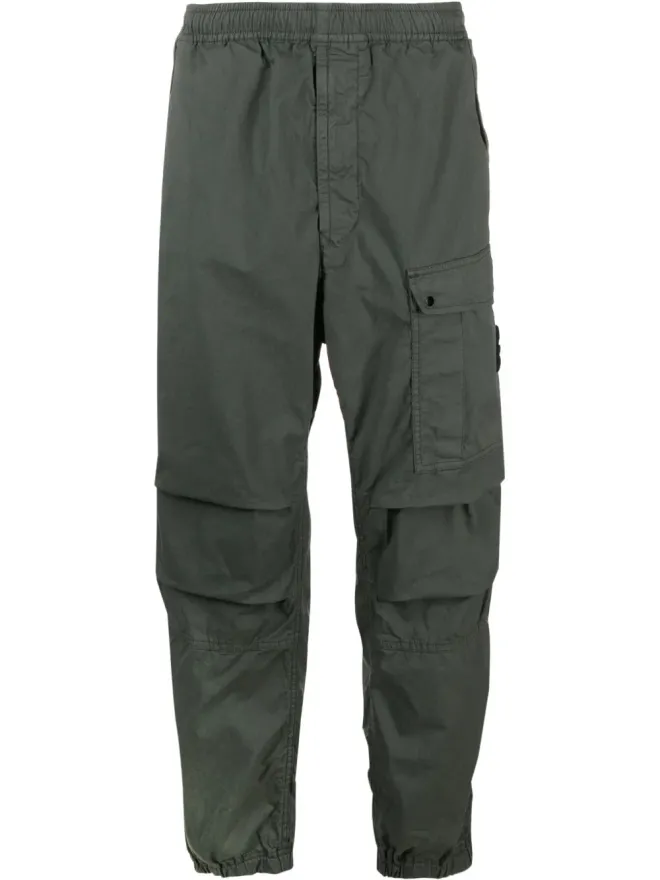 Stone Island Stone Island コンパスバッジ テーパードパンツ - グリーンの商品画像