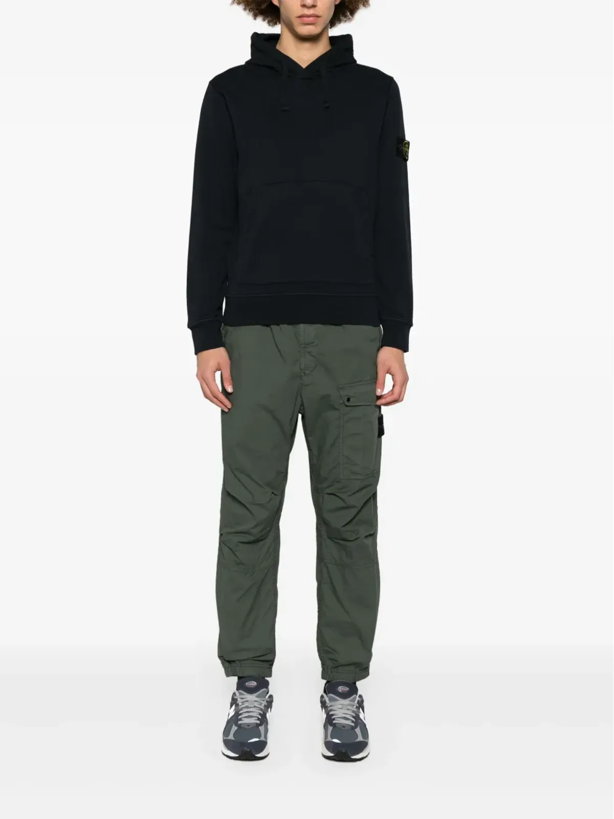 Stone Island コンパスバッジ テーパードパンツ - グリーン - 画像2