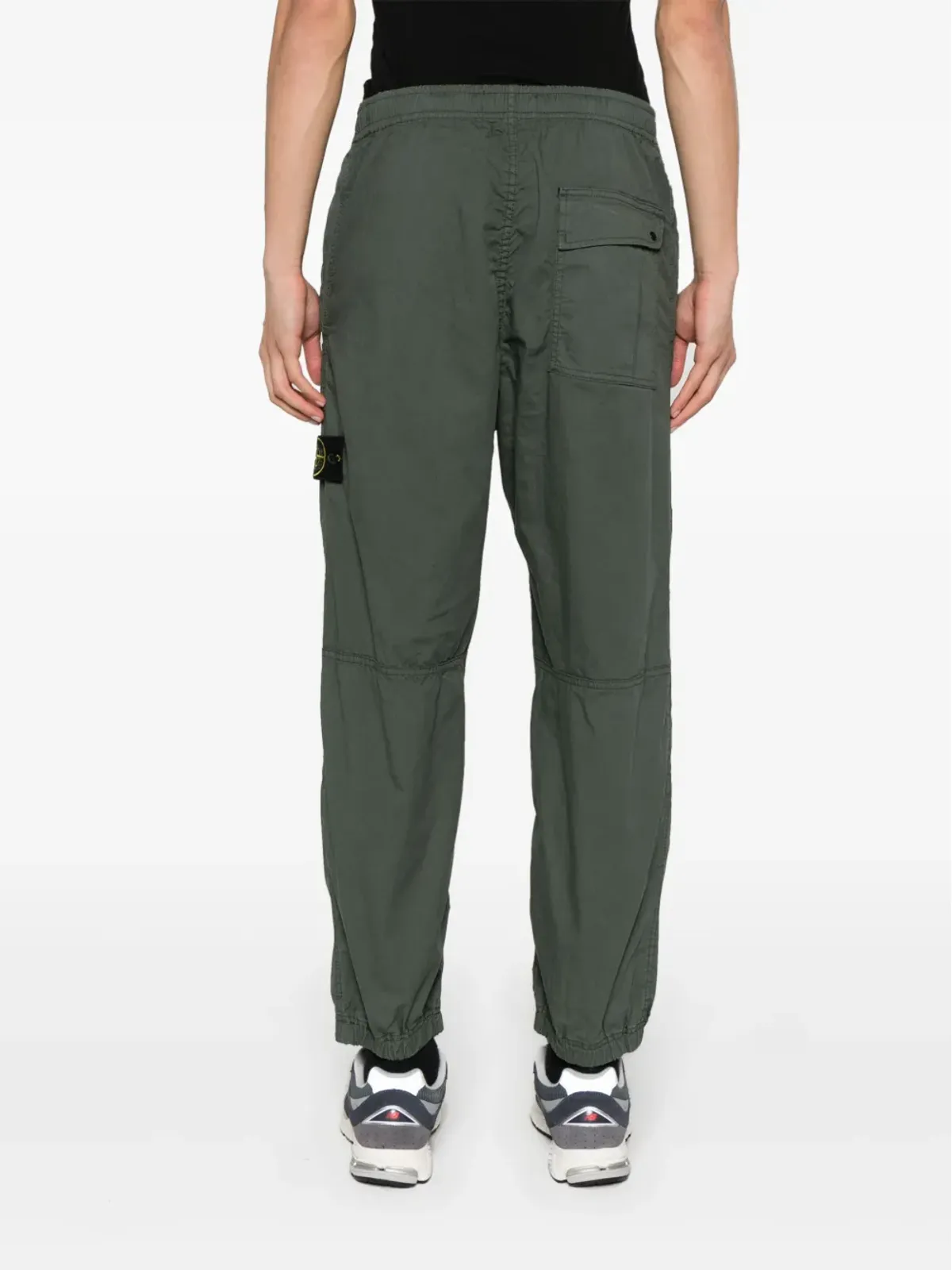 Stone Island コンパスバッジ テーパードパンツ - グリーン - 画像4
