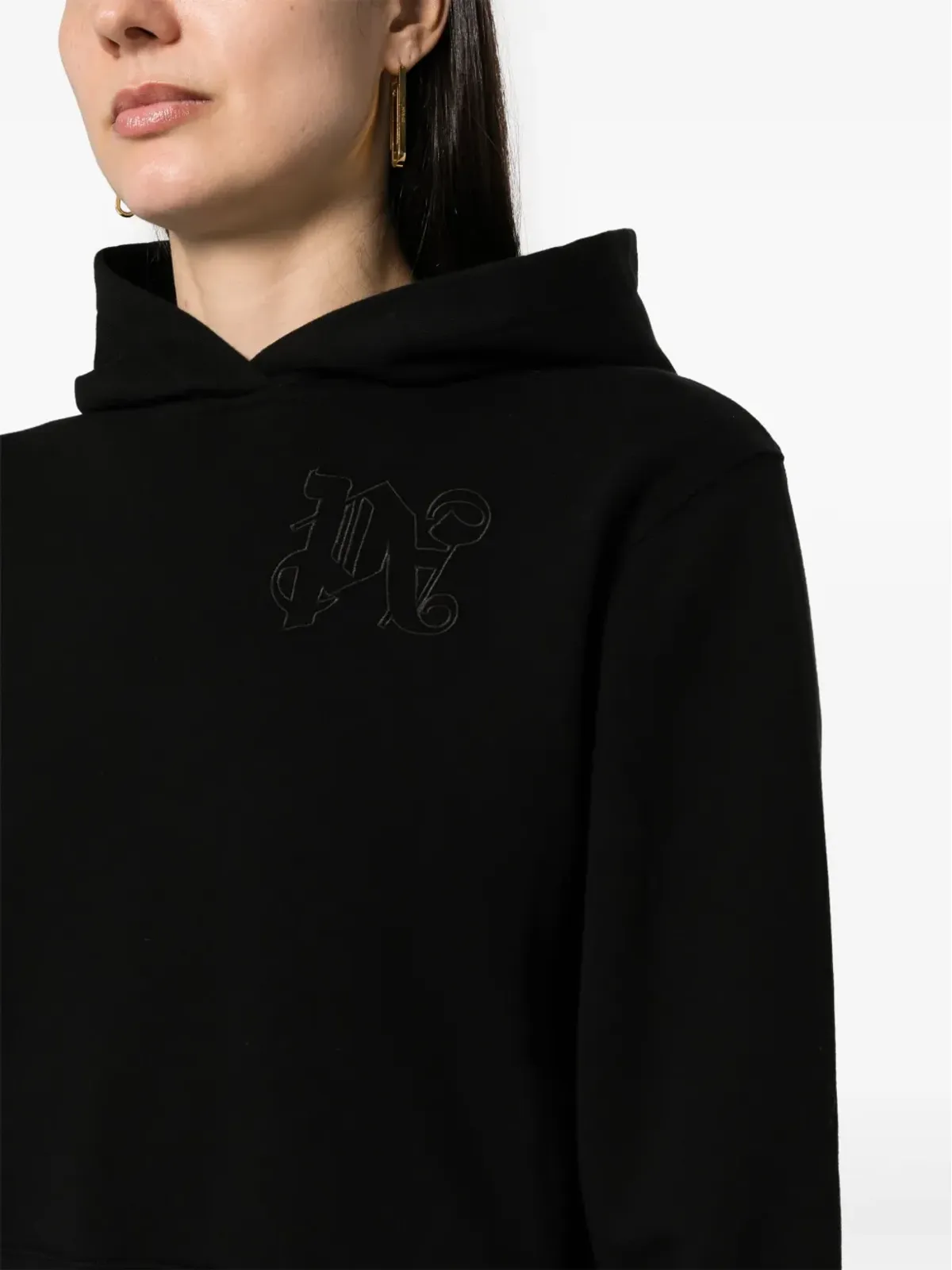 Palm Angels ロゴ刺繍コットンパーカー - 画像5