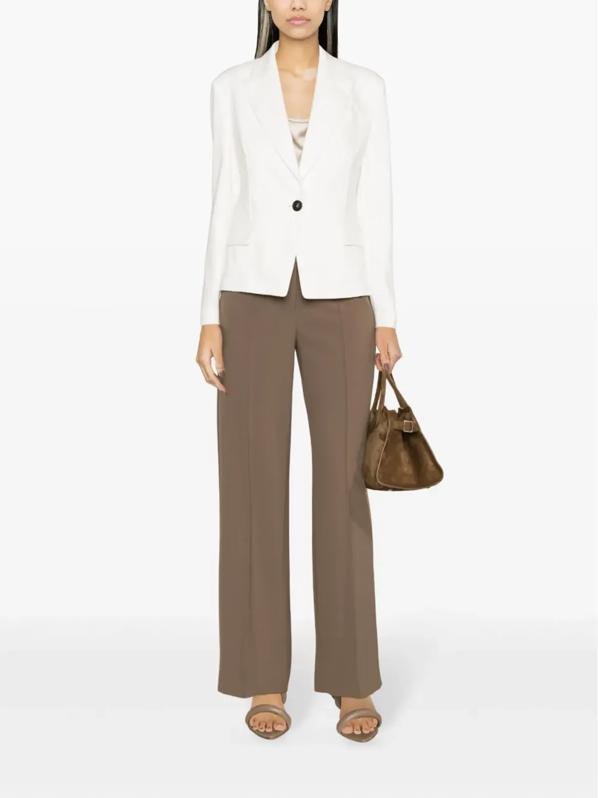Brunello Cucinelli シングルブレスト コットン混紡ブレザー - ニュートラルカラー - 画像2