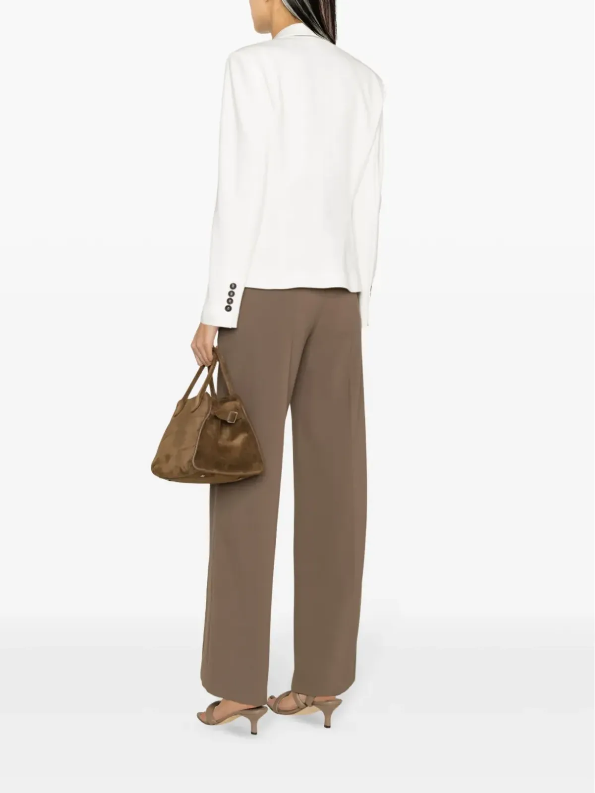Brunello Cucinelli シングルブレスト コットン混紡ブレザー - ニュートラルカラー - 画像4