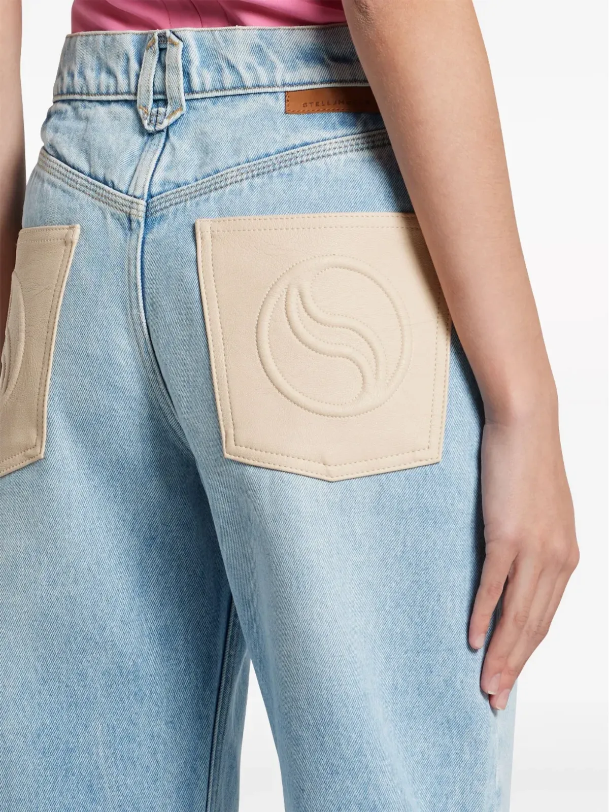Stella McCartney Sウェーブパッチストレートレッグジーンズ - ブルー - 画像5