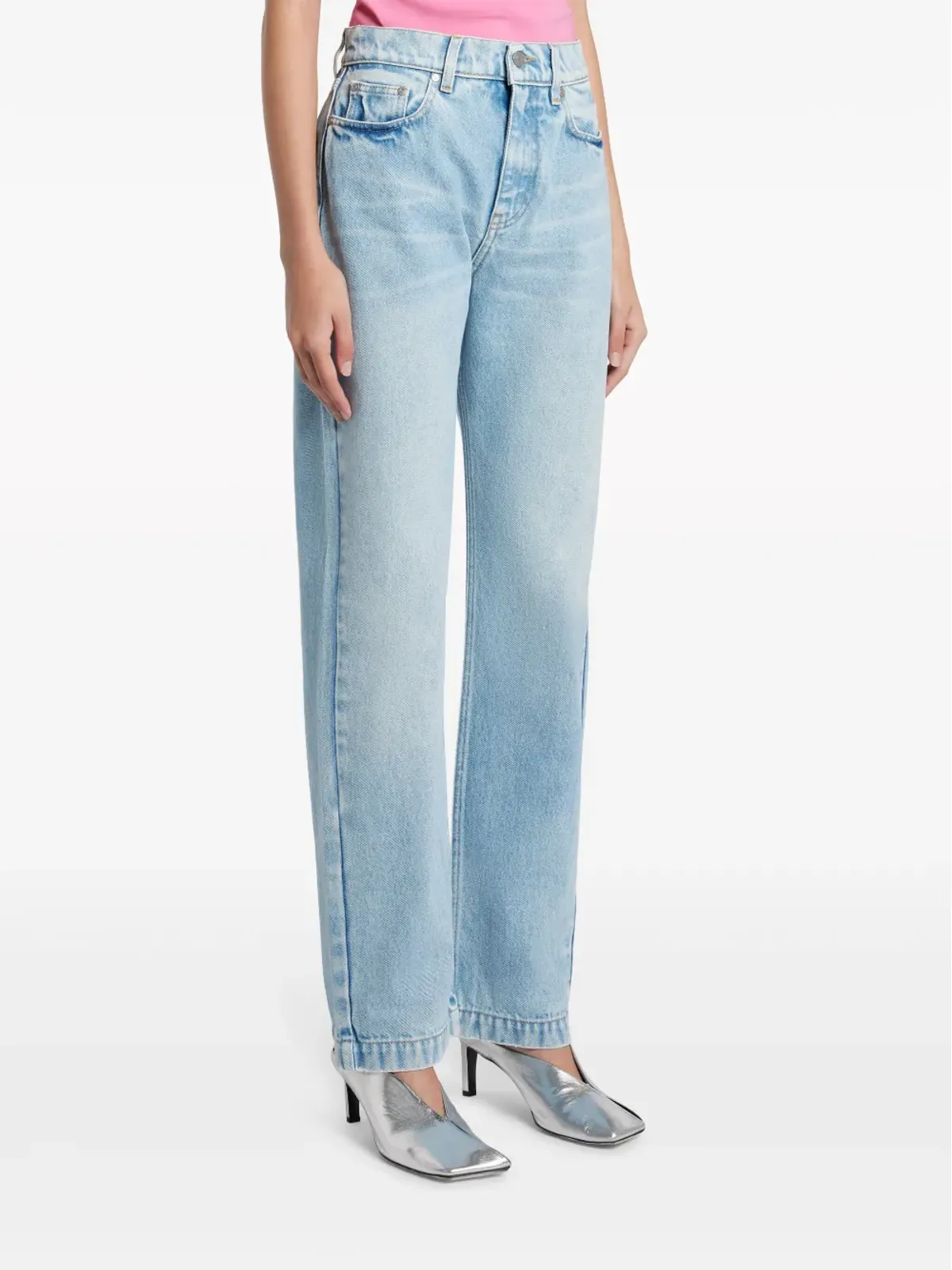 Stella McCartney Sウェーブパッチストレートレッグジーンズ - ブルー - 画像3