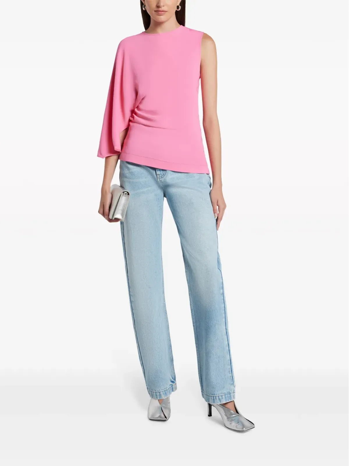 Stella McCartney ピンクのワンショルダートップ - 画像2