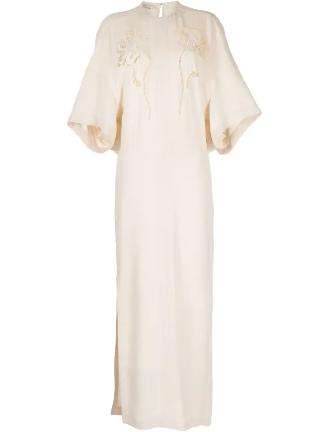 Stella McCartney Stella McCartney ブロderie-anglaise フローラル ロングドレスの商品画像