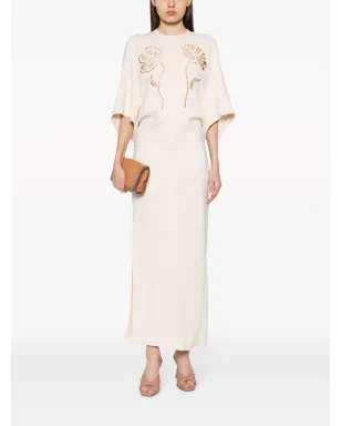 Stella McCartney ブロderie-anglaise フローラル ロングドレス - サムネイル2