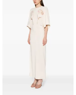 Stella McCartney ブロderie-anglaise フローラル ロングドレス - サムネイル3