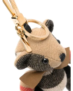 Burberry トーマスベア チェック柄 キーリング - ニュートラルカラー - サムネイル2