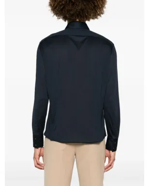 Brunello Cucinelli ロングスリーブ シルクコットン シャツ - サムネイル4