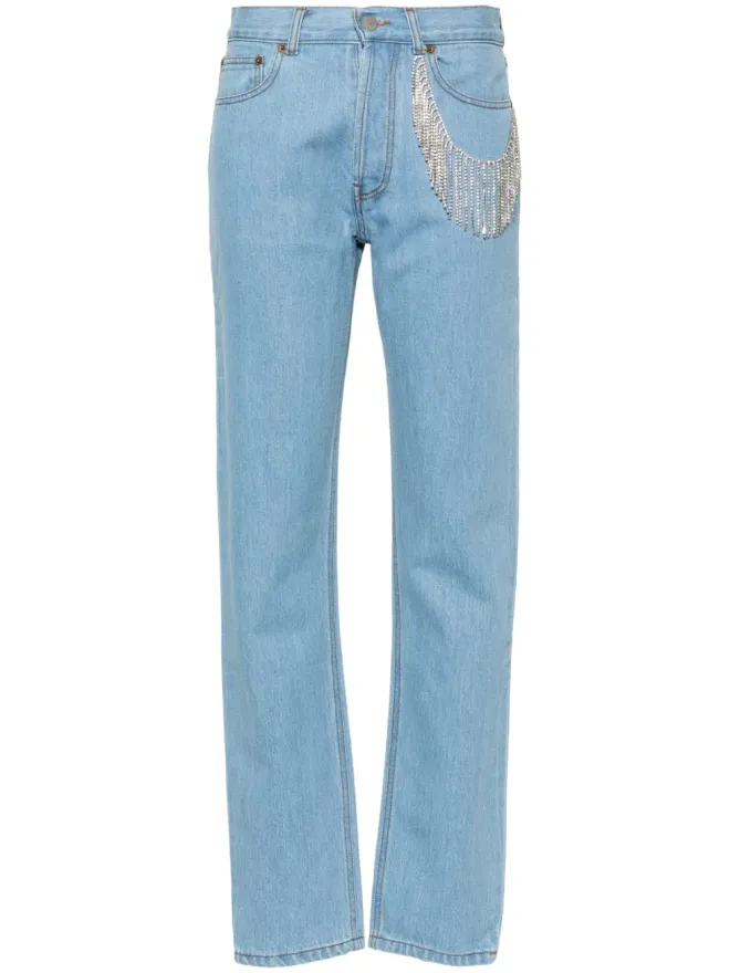 Forte Dei Marmi Couture Forte Dei Marmi Couture クリスタル装飾ストレートジーンズの商品画像