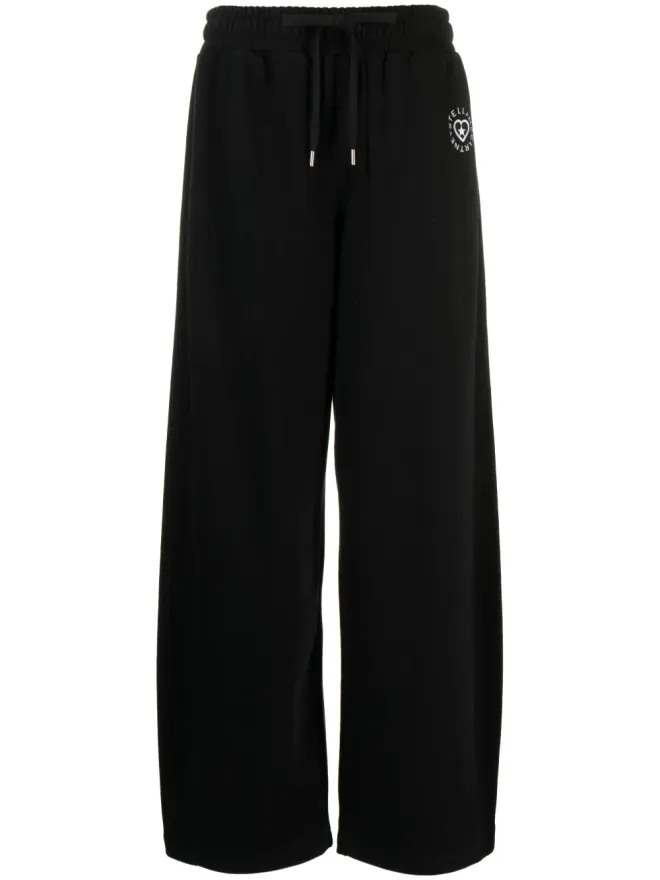 Stella McCartney Stella McCartney ロゴパッチ コットン トラックパンツ - ブラックの商品画像
