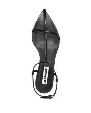 Jil Sander ケージドレザーサンダル - ブラック - サムネイル4