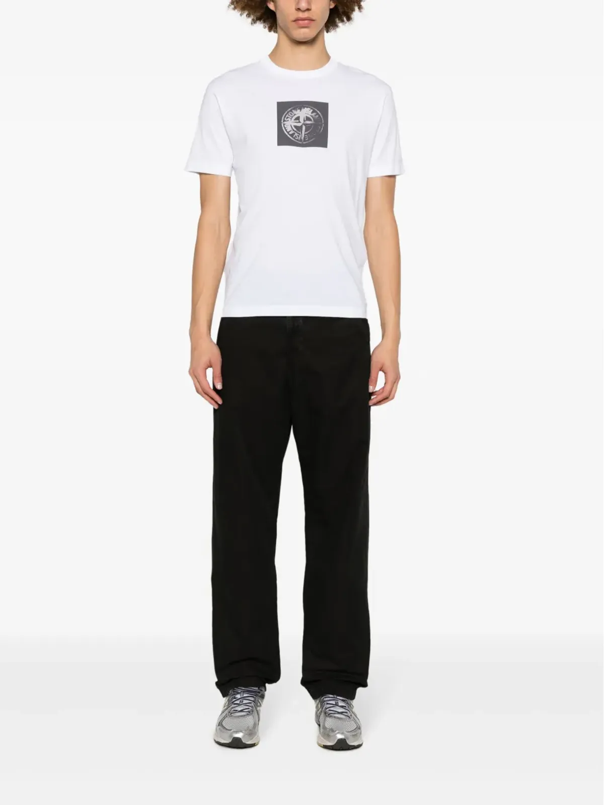 Stone Island コンパスプリント コットン Tシャツ - ホワイト - 画像2
