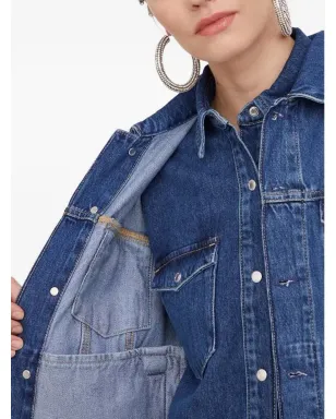 Karl Lagerfeld ロゴパッチ デニムジャケット ブルー - サムネイル5