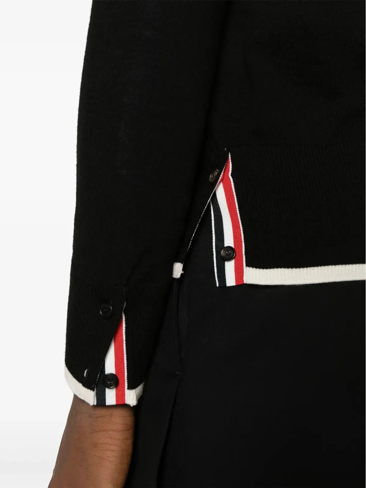 Thom Browne 4-Bar ウールカーディガン - ブラック - 画像5