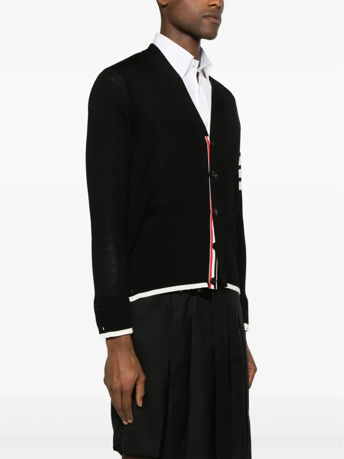 Thom Browne 4-Bar ウールカーディガン - ブラック - 画像3