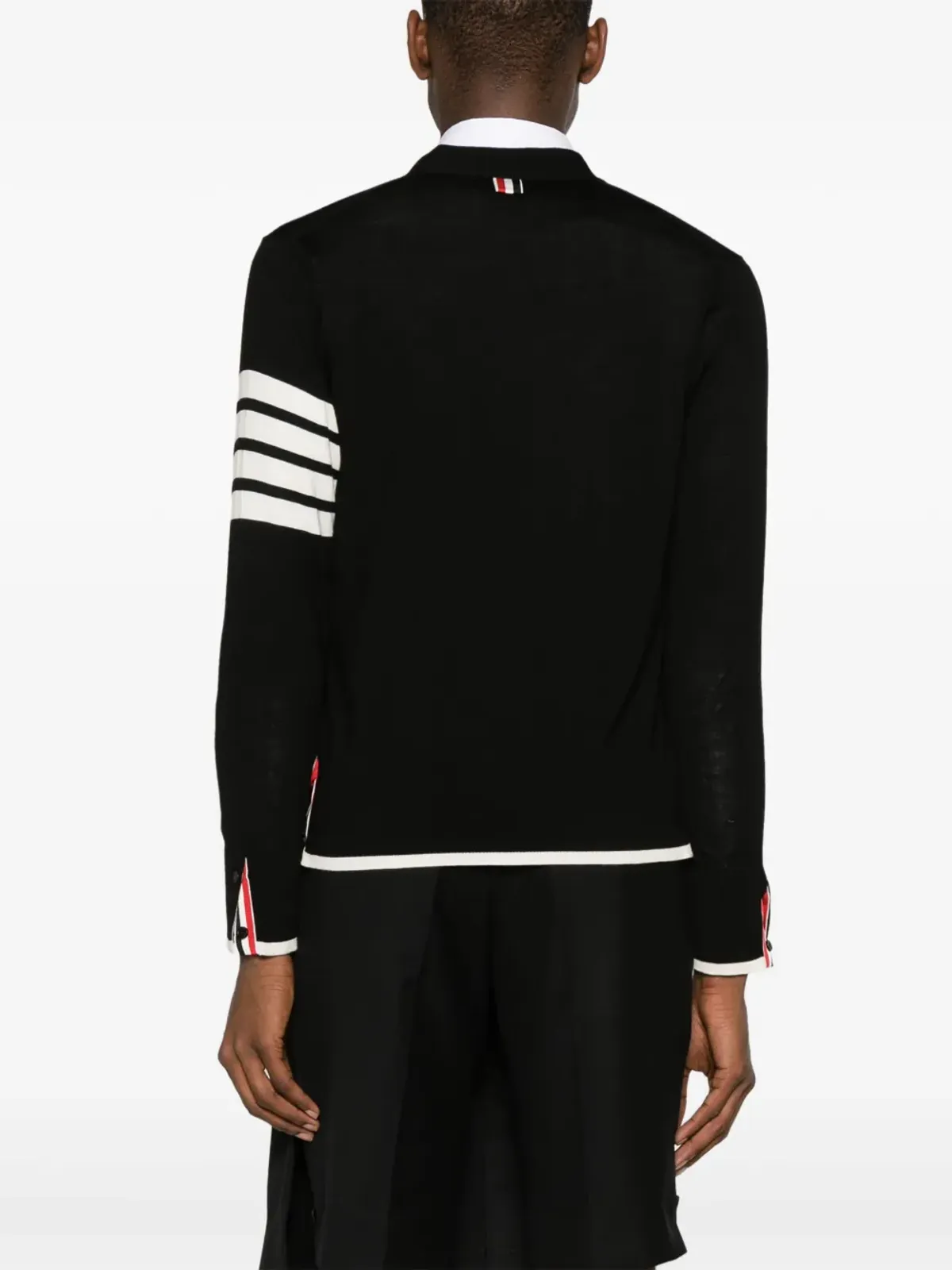 Thom Browne 4-Bar ウールカーディガン - ブラック - 画像4