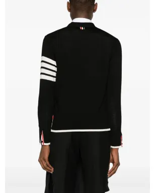 Thom Browne 4-Bar ウールカーディガン - ブラック - サムネイル4