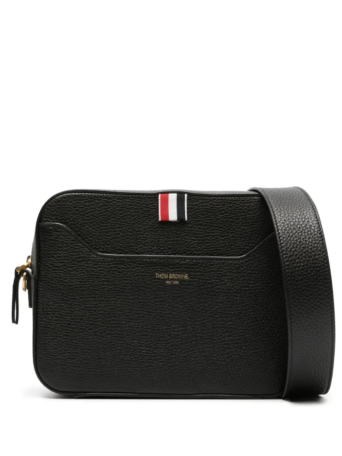 Thom Browne 4バー・パッチ レザー カメラバッグ - ブラック - 画像1