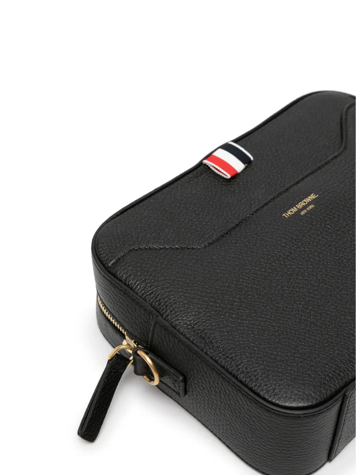 Thom Browne 4バー・パッチ レザー カメラバッグ - ブラック - 画像3