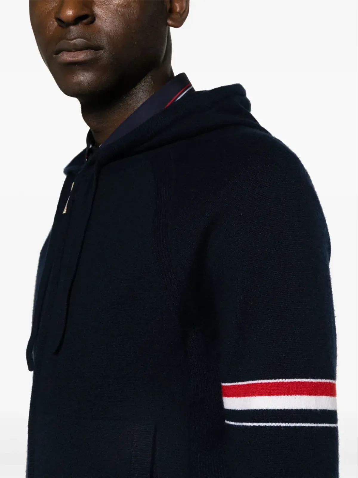 Thom Browne RWBストライプ カシミヤ フーディー - 画像5
