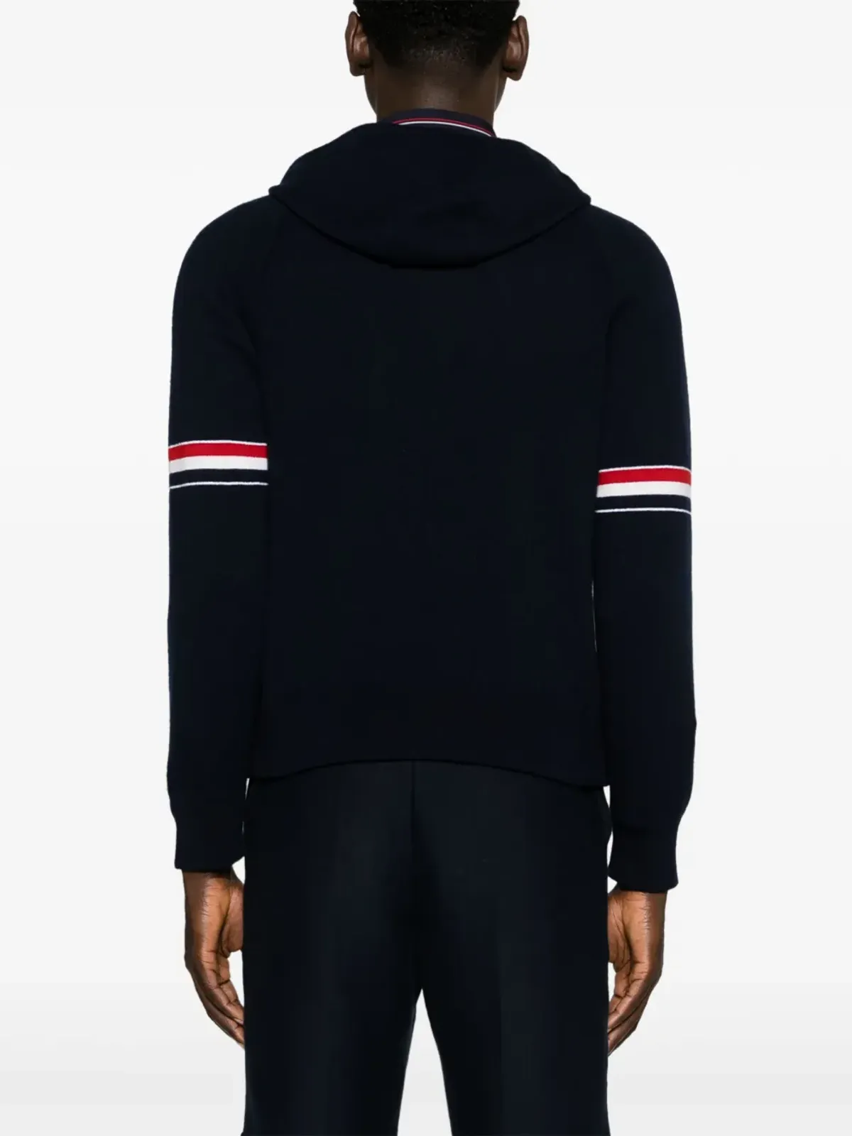 Thom Browne RWBストライプ カシミヤ フーディー - 画像4