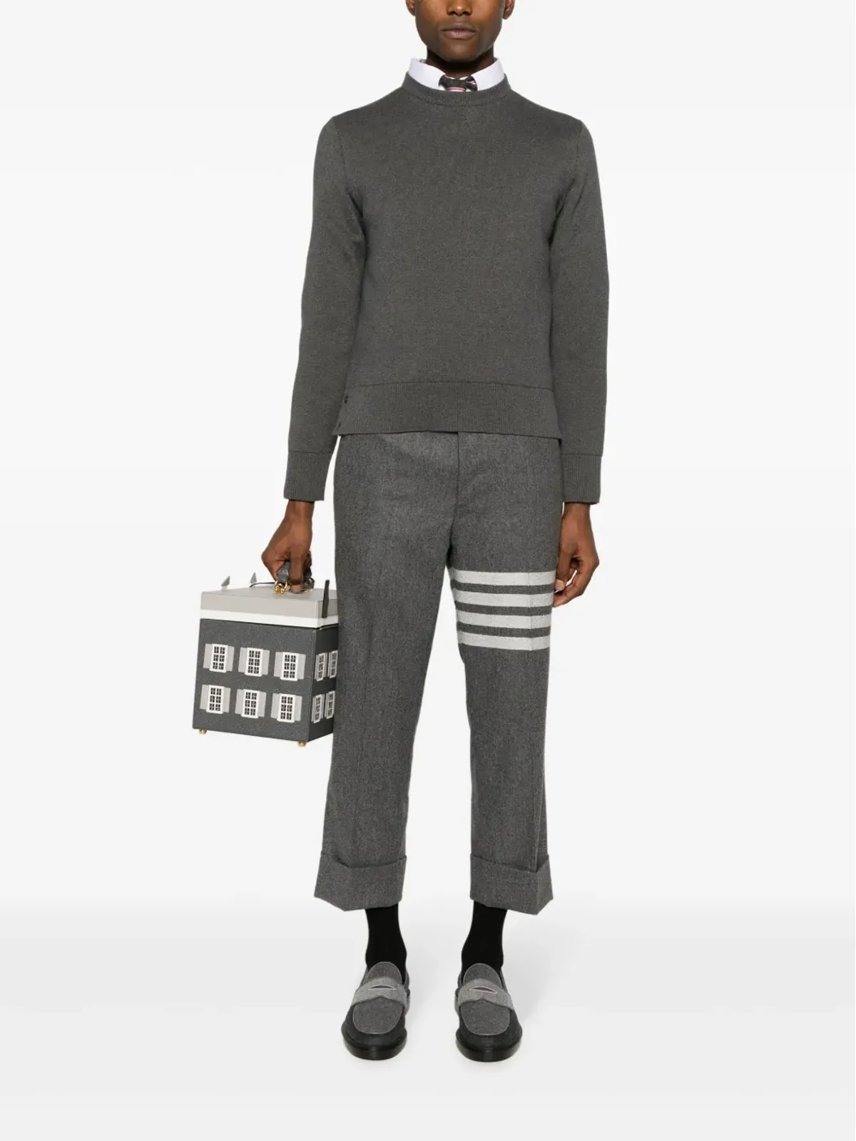 Thom Browne クルーネック コットン ジャンパー - 画像2