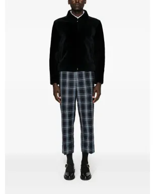 Thom Browne フェイクファー レザー ジャケット ブルー - サムネイル2