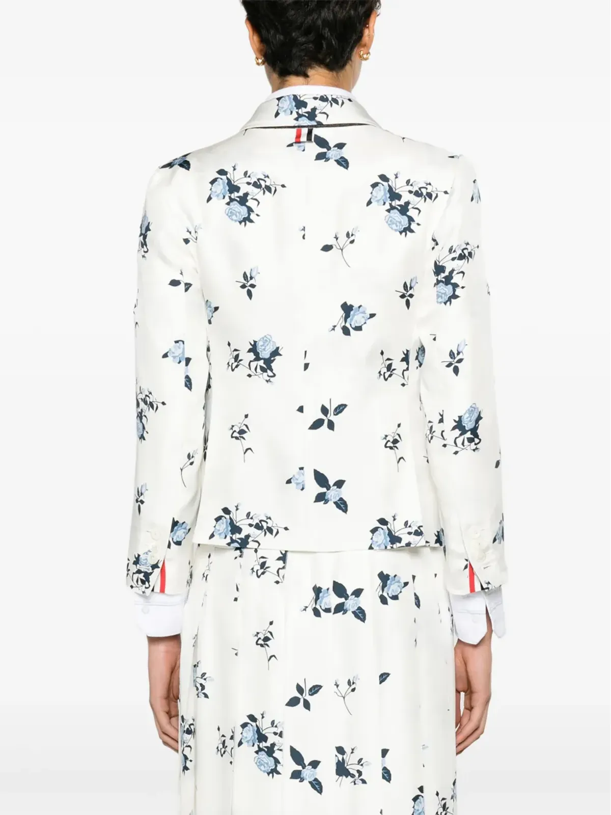 Thom Browne フローラルプリント シルク ブレザー - ホワイト - 画像4