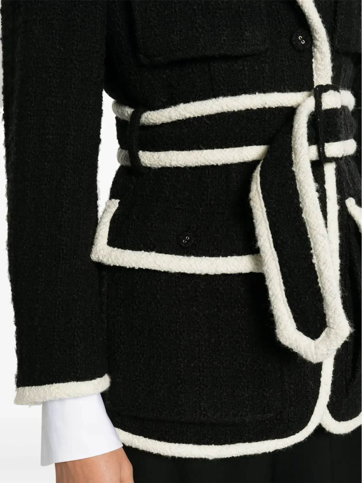 Thom Browne ベルト付きツイードジャケット - 画像5