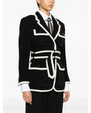 Thom Browne ベルト付きツイードジャケット - サムネイル3