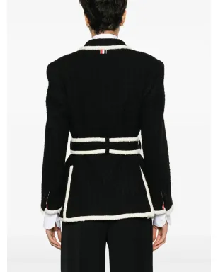 Thom Browne ベルト付きツイードジャケット - サムネイル4