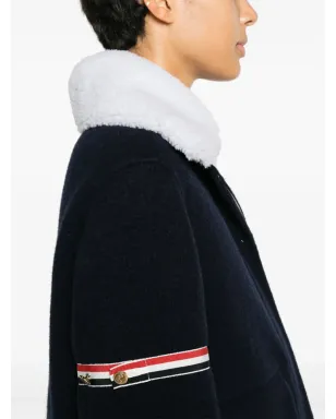 Thom Browne RWBストライプ柄のシェアリングカラー ジャケット - ブルー - サムネイル5