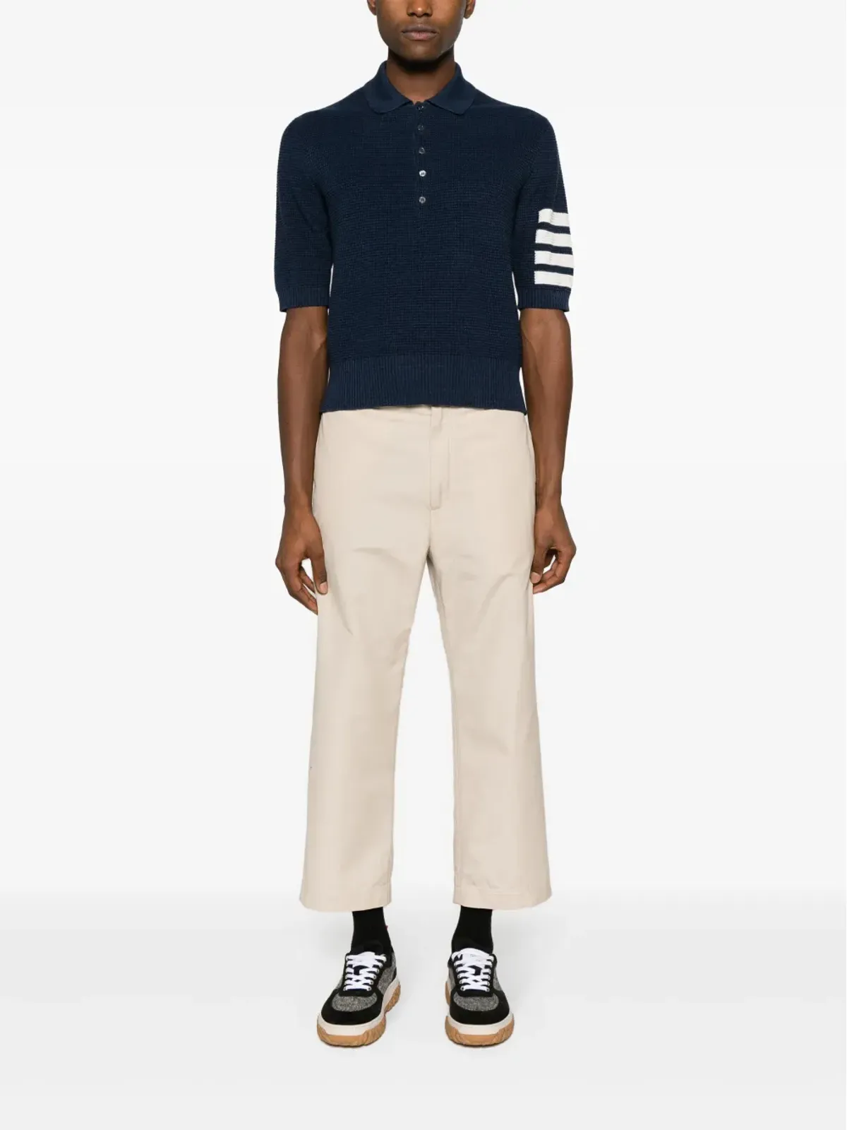 Thom Browne ポロシャツ 4-Barリネン混紡 - 画像2