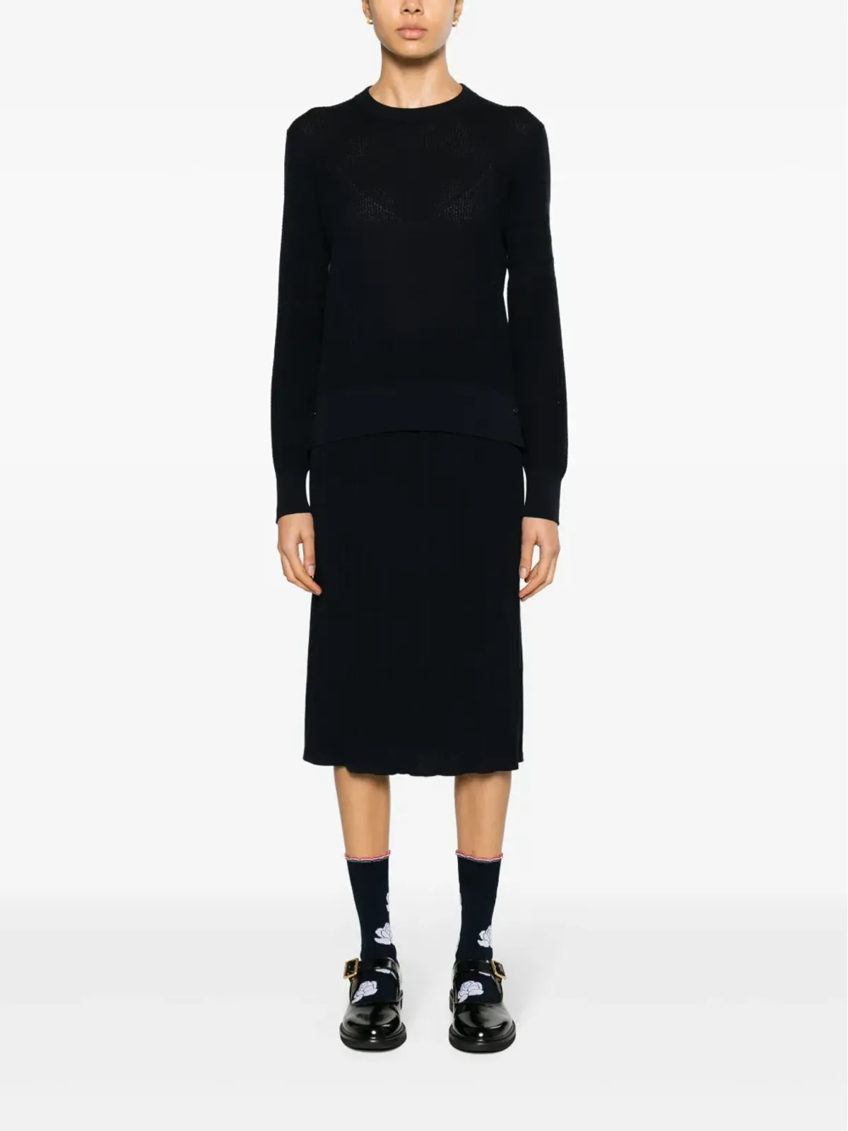Thom Browne クルーネック ヴァージンウール セーター - ブルー - 画像2