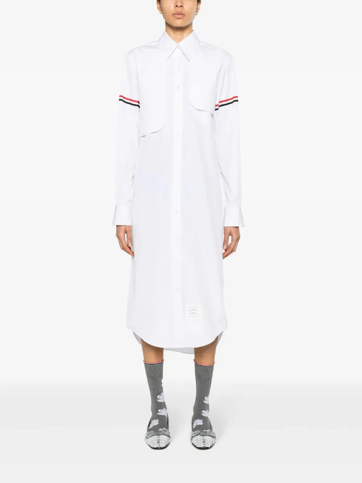 Thom Browne コットン ミディ丈 シャツドレス - ホワイト - 画像2